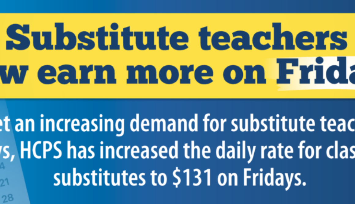 Substitute teachers now earn more on Fridays.